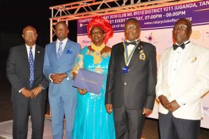 RotarianRotarian Aloysius Mayanja being installed President Mayanja at instllation